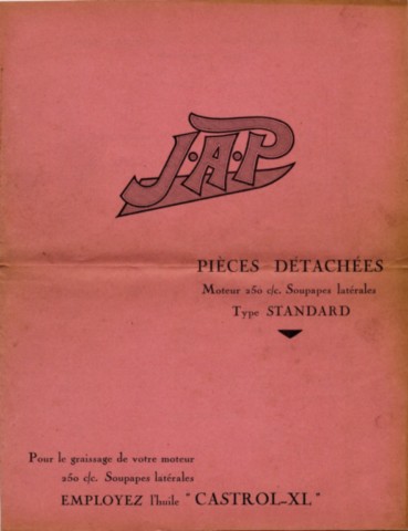 Pièces détachées pour moteur JAP 250 SV