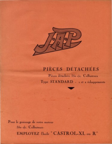 Pièces détachées pour moteur JAP 350 OHV