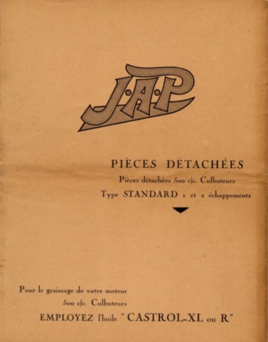 Pièces détachées pour moteur JAP 500 OHV